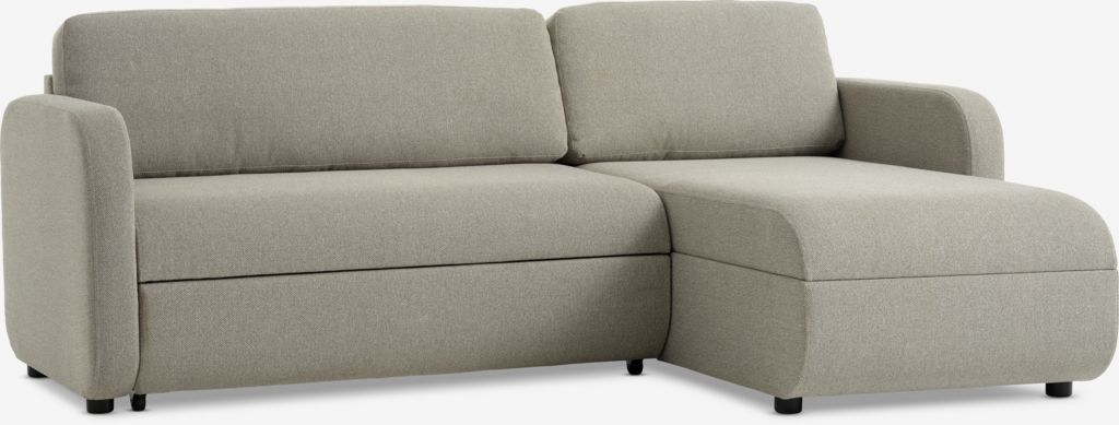 MOMMARK Sofa rozkładana z szezlongiem MOMMARK beżowa tkanina