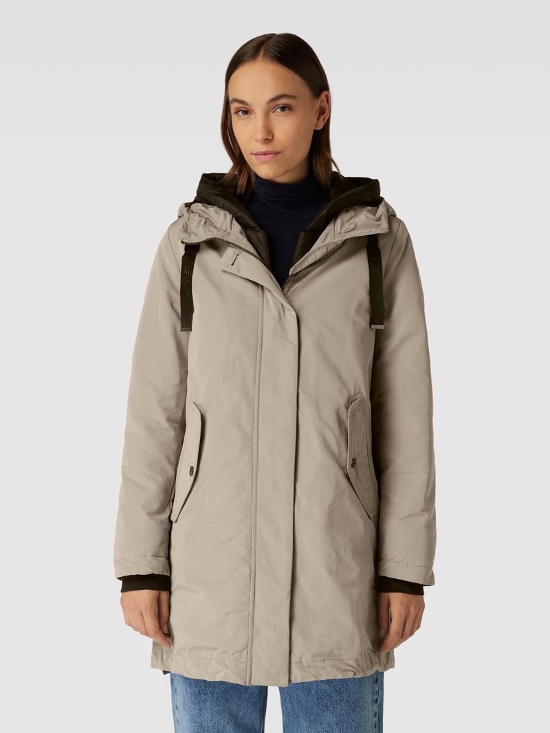Jacke mit Kapuze in beige