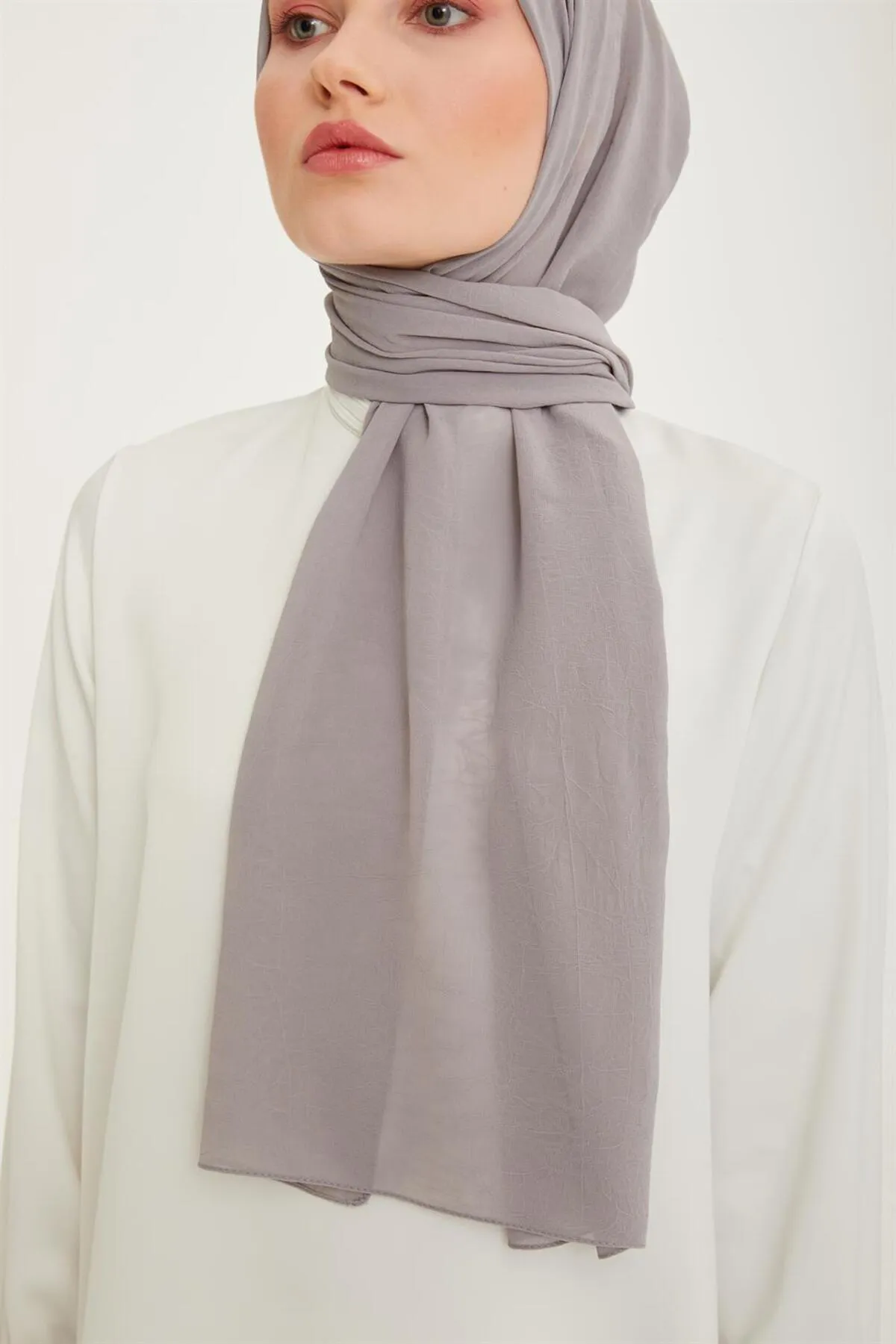 Armine  Trend Crinkle Chiffon-Schal – Atskrn-10 – Grau