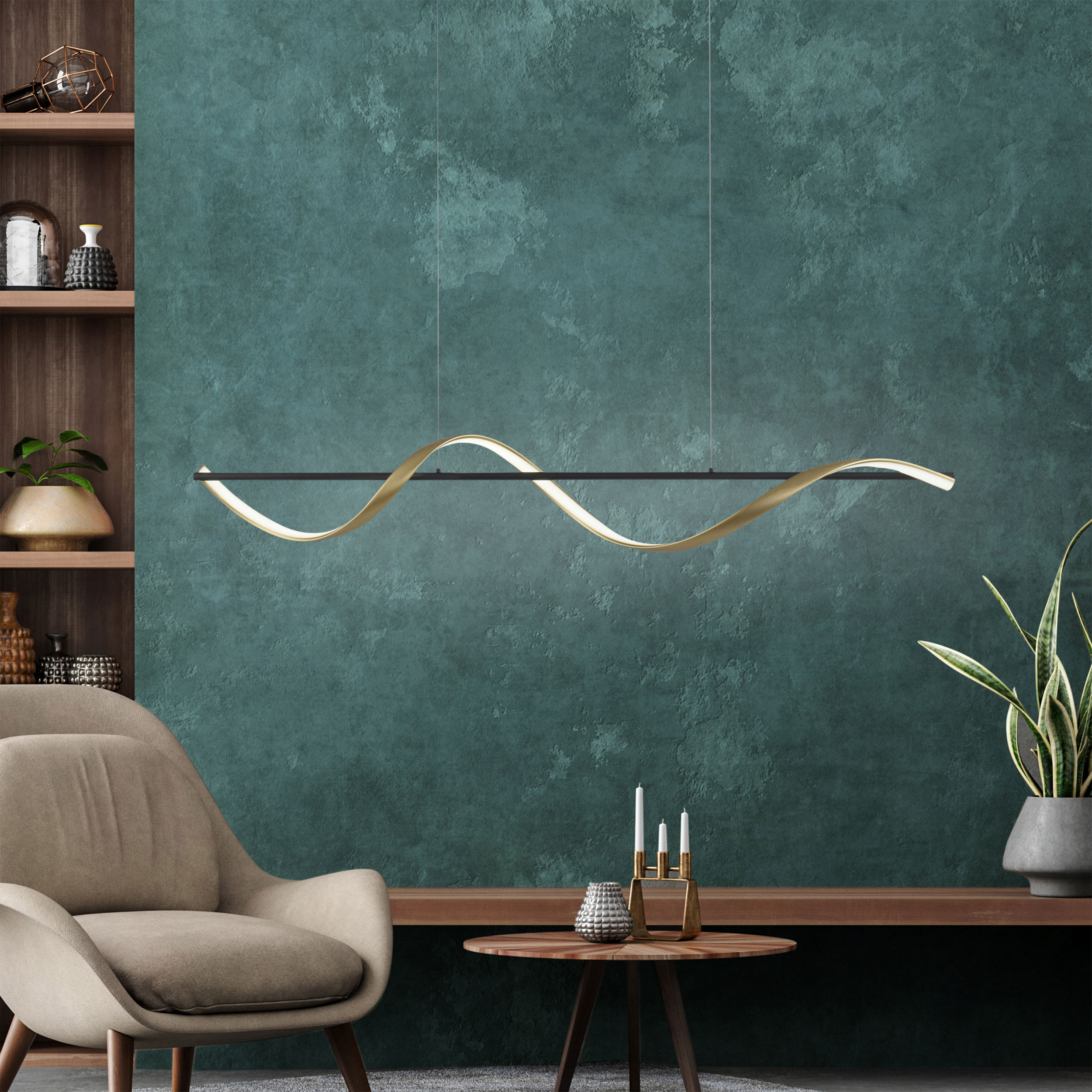 QLED-Pendelleuchte 1flg