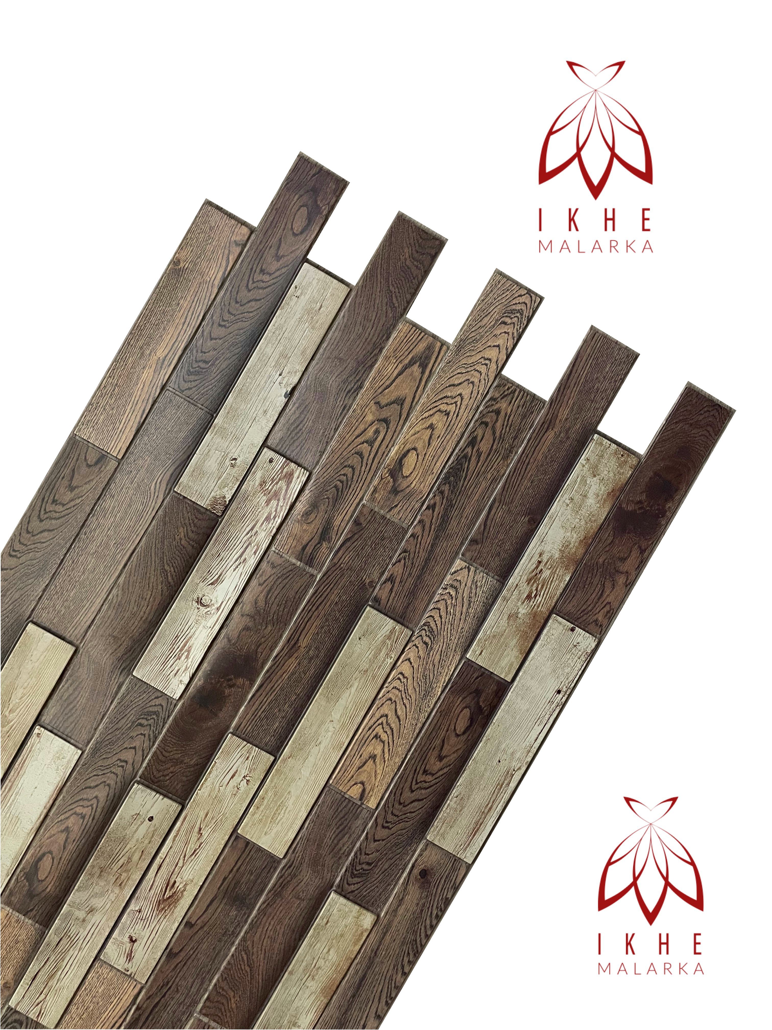 IKHEMalarka 3D Wandpaneel 4qm/10 Stück 3D PVC FLIESEN, 43,00 qm, Wandpaneele PVC-Verkleidung IMITATION OF WOOD Holz Imitation