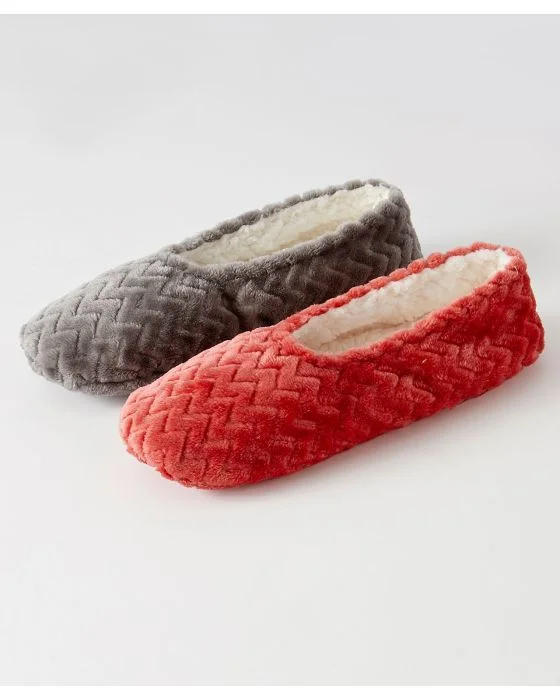 Chaussons d'intérieur moelleux maille Thermolactyl