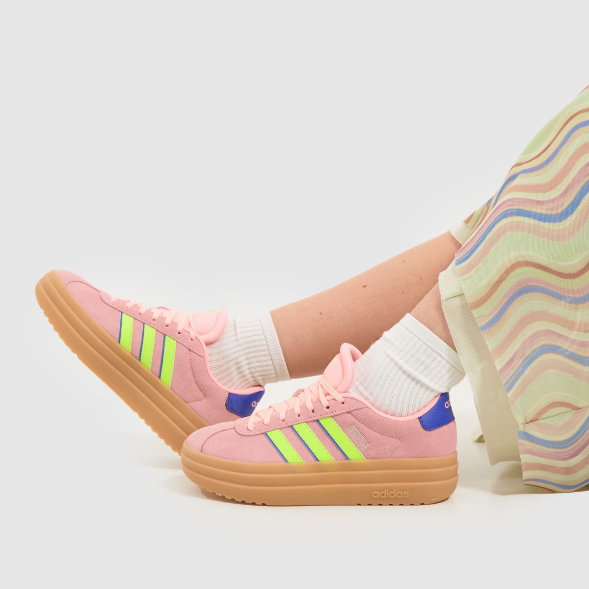 adidas vl court bold träningsskor i ljusrosa