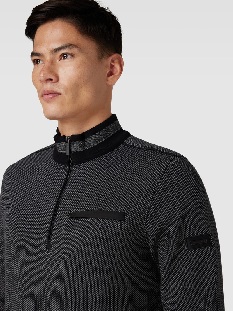 Sweatshirt mit Stehkragen in anthrazit