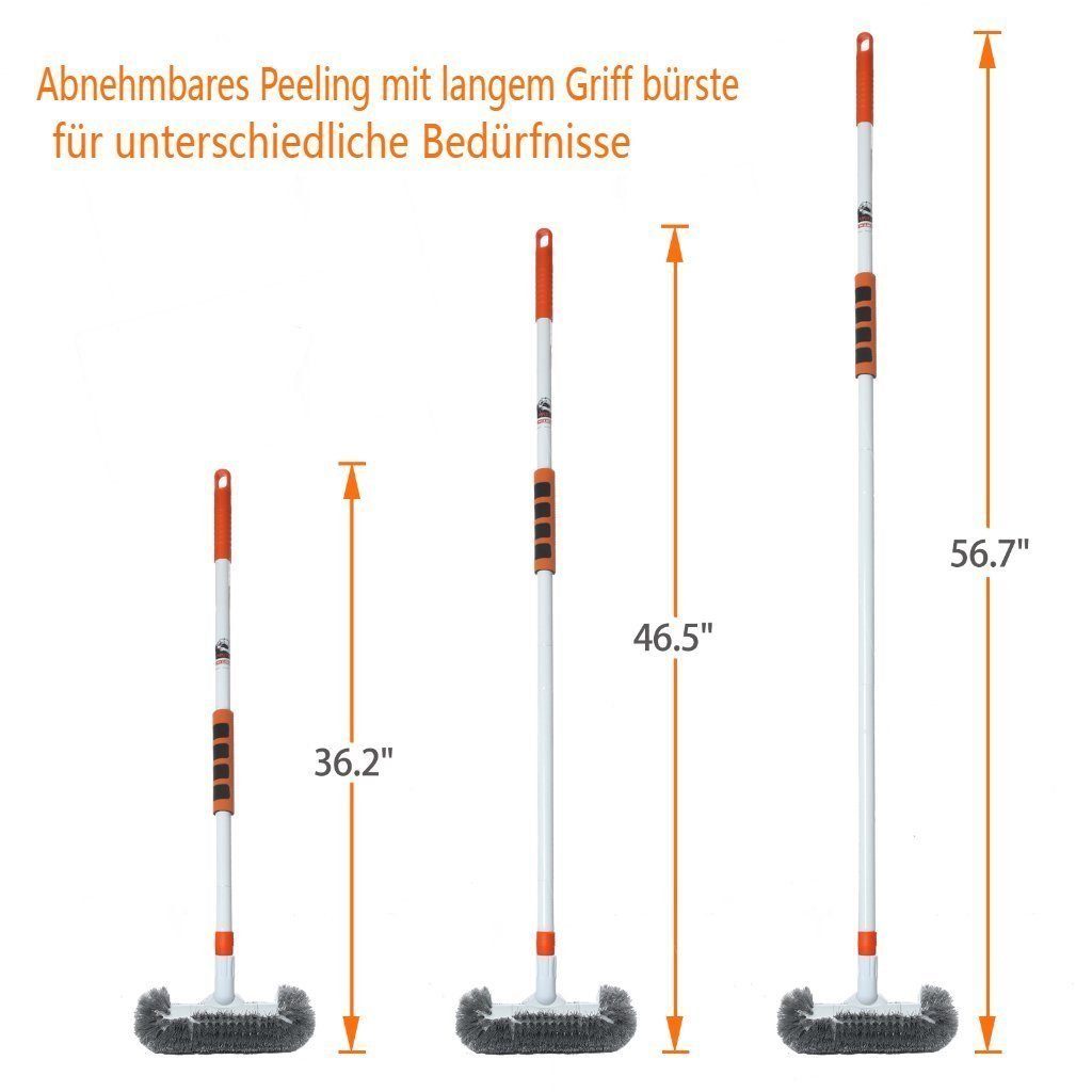 MAEREX Fensterreiniger, Teleskop Reinigungsbürste Bodenwischer 92-144cm,180° drehbar
