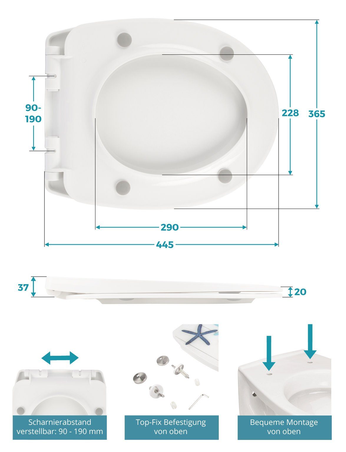 Calmwaters WC-Sitz Motiv Maritim, null