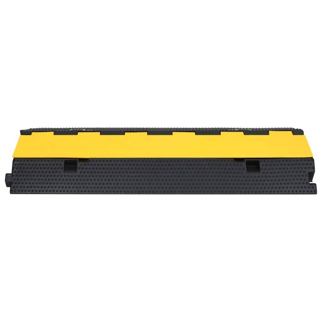 vidaXL Verkehrsschild Kabelschutzrampe mit 2 Kanälen 100 cm Gummi, (1 St)