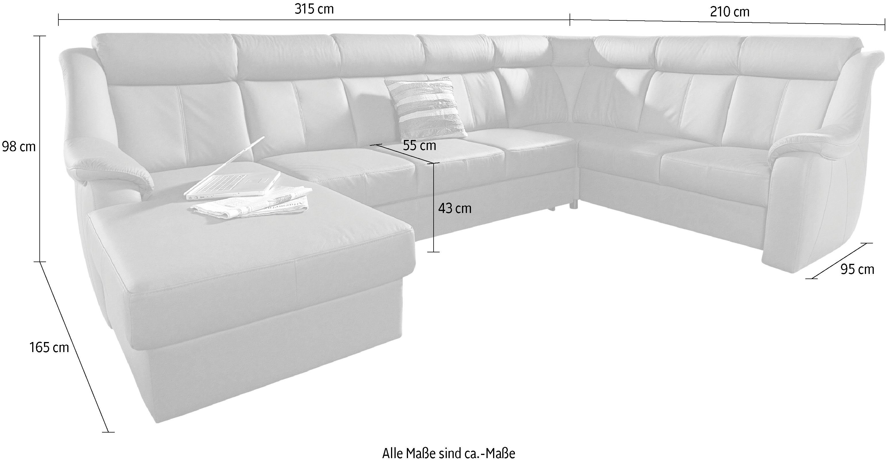 sit&more Wohnlandschaft Basel, wahlweise mit Relaxfunktion