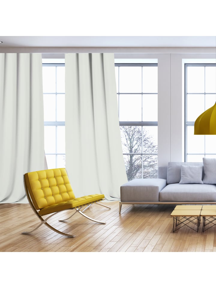 relaxdays 2 x Vorhänge in Grau - 245 x 135 cm günstig kaufen onesize