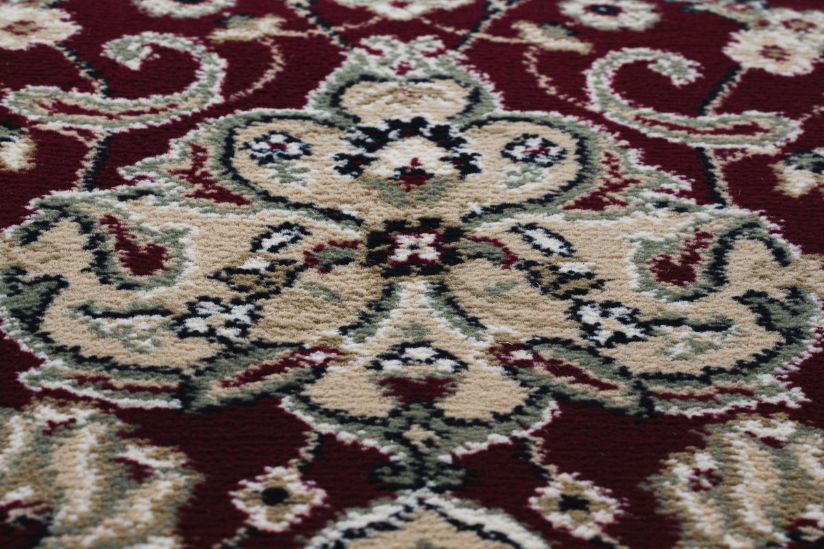 Webteppich Rubin Rot-Creme 133 x 195 cm
