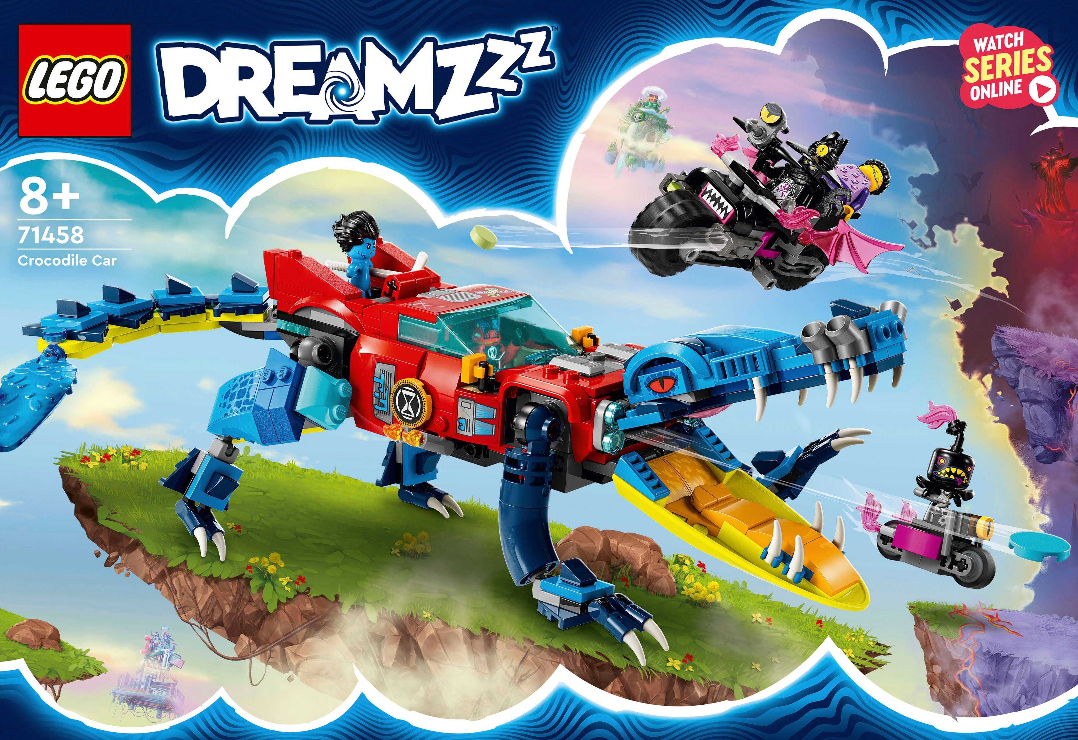 LEGO® Konstruktionsspielsteine Krokodilauto (71458), LEGO® DREAMZzz™, (494 St), Made in Europe