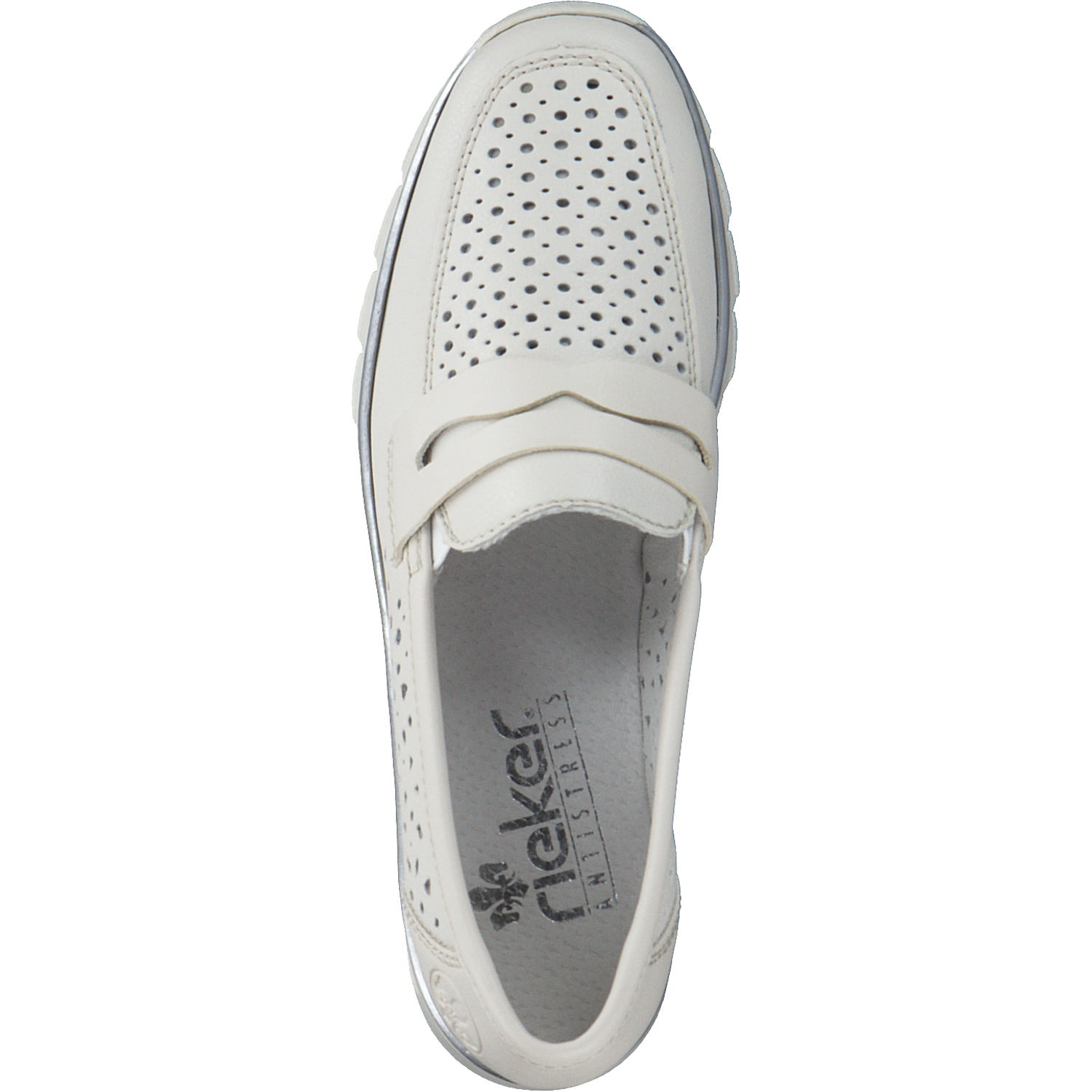 Rieker N3356, Slipper, Damen, offwhite/porzellan