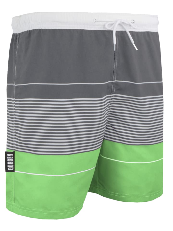 GUGGEN MOUNTAIN Badehose Bilddruck in Grau günstig kaufen