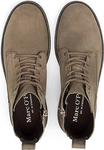 Marc O'Polo Schnürstiefel aus edlem Velours-Rindleder
