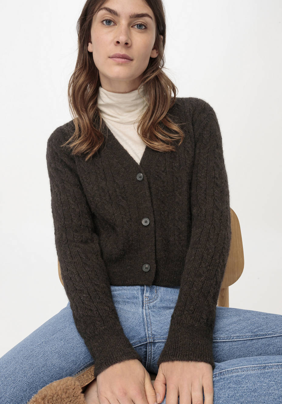 Strickjacke aus reinem Baby-Alpaka