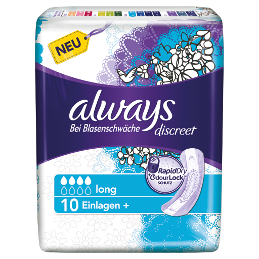 ALWAYS discreet Inkontinenz Einl.long  10 St  Binden