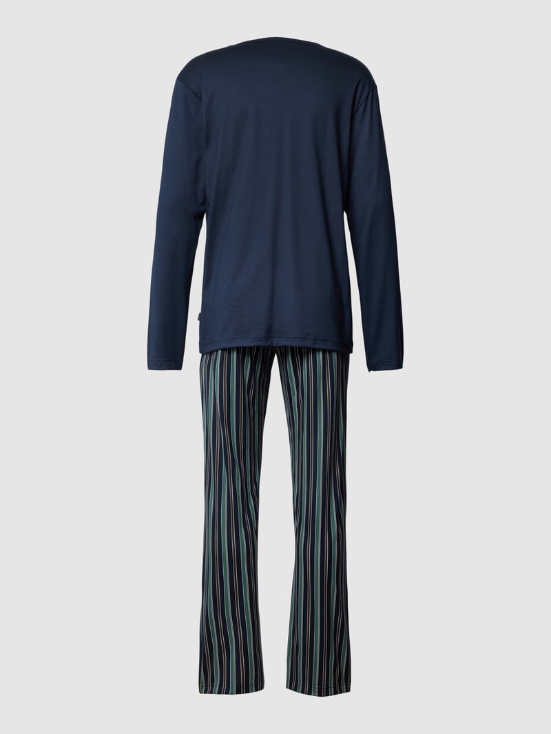 Pyjama mit Streifenmuster in dunkelblau