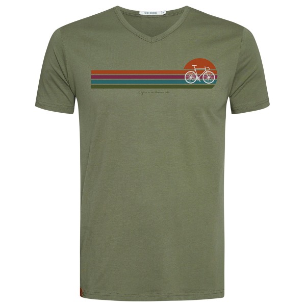 GreenBomb - Bike Sunset Stripes (Peak) - T-Shirt