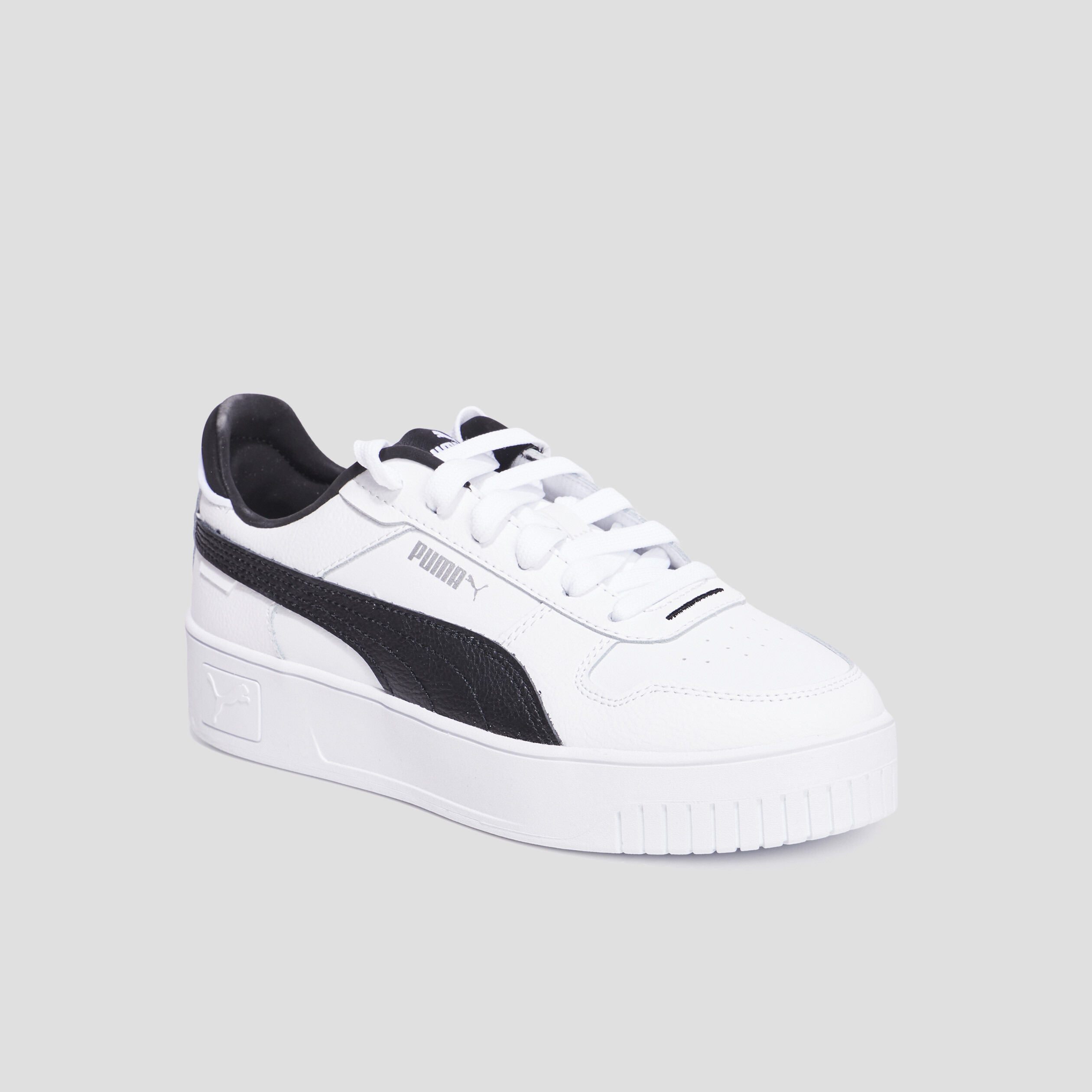 Tennis basses en cuir Puma Carina Street noir femme | La Halle