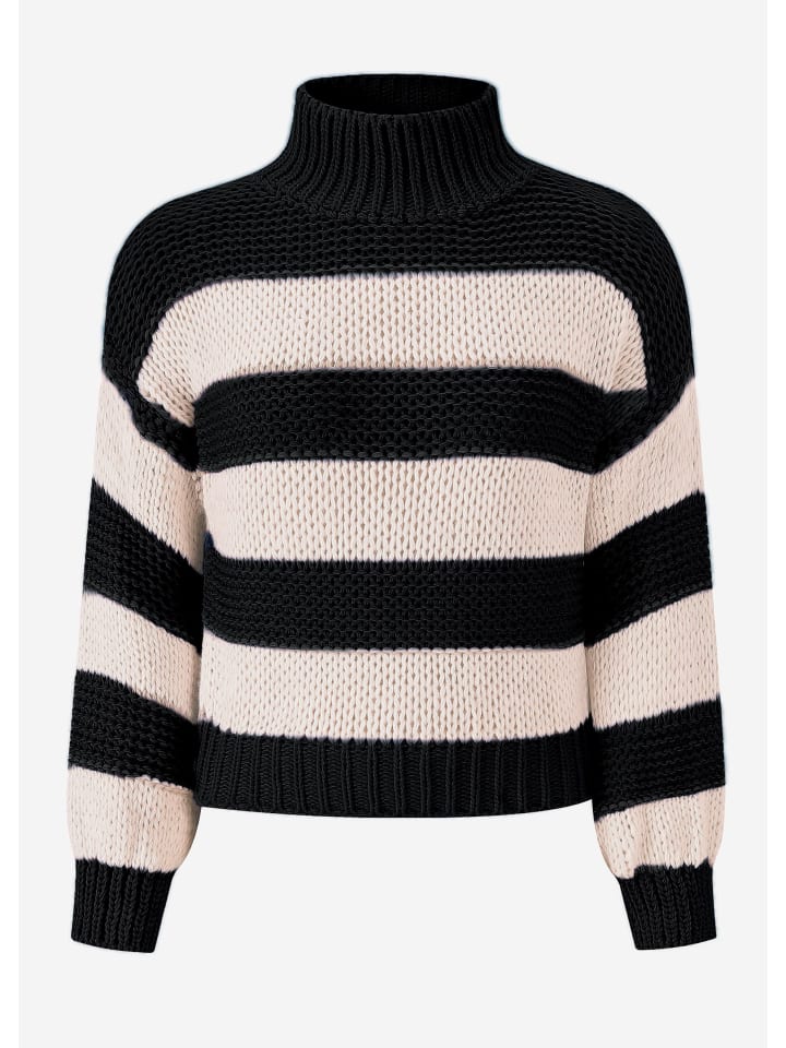 SASSYCLASSY Rollkragenpullover in Schwarz, Beige günstig kaufen