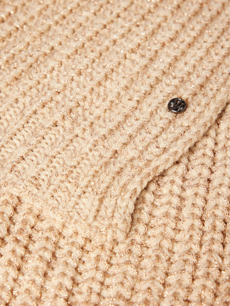 Schal mit Effektgarn in beige meliert