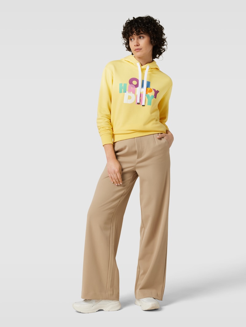 Hoodie mit Statement-Print in gelb