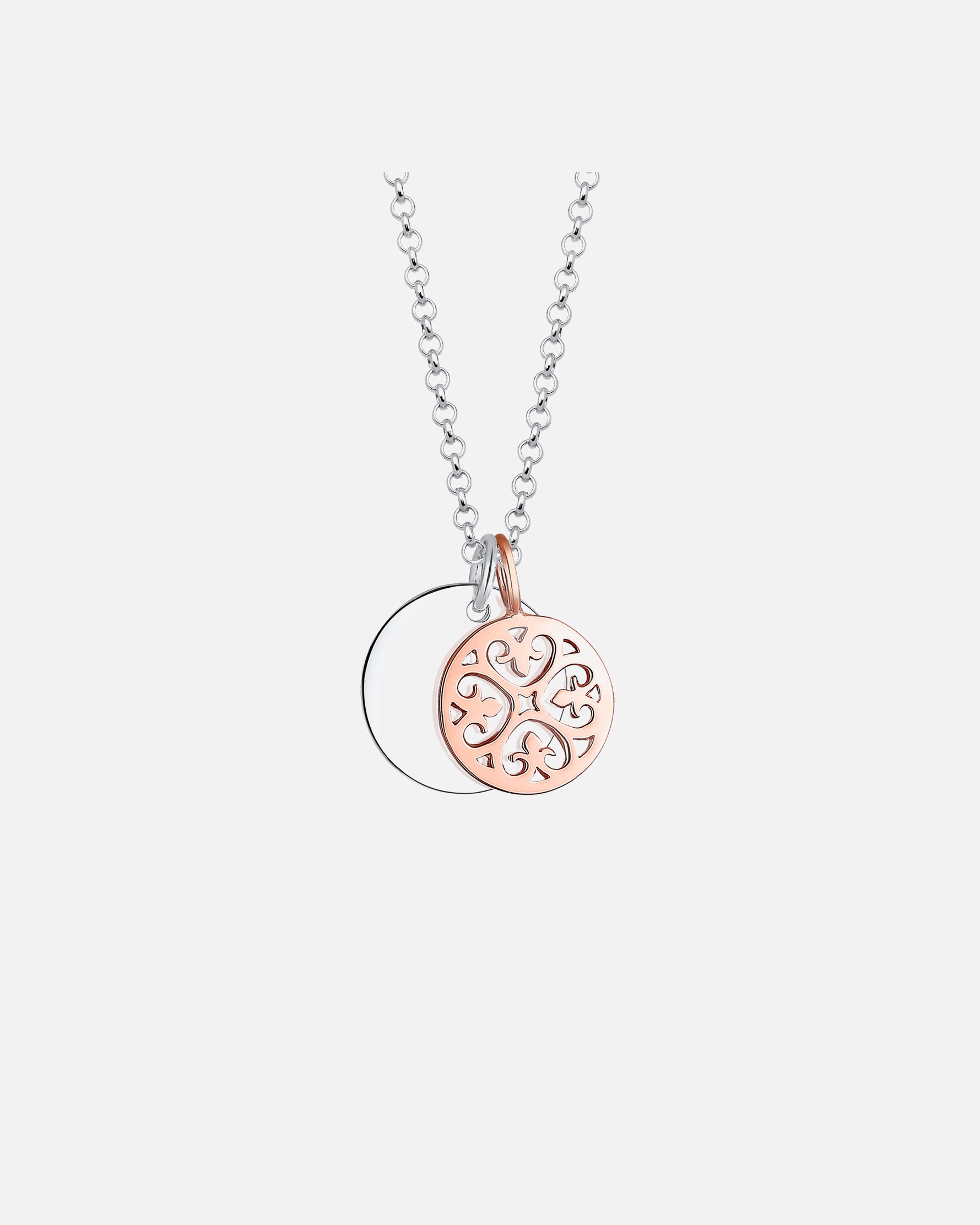 Elli Bi Color Ornament Kreis 925 Sterling Silver