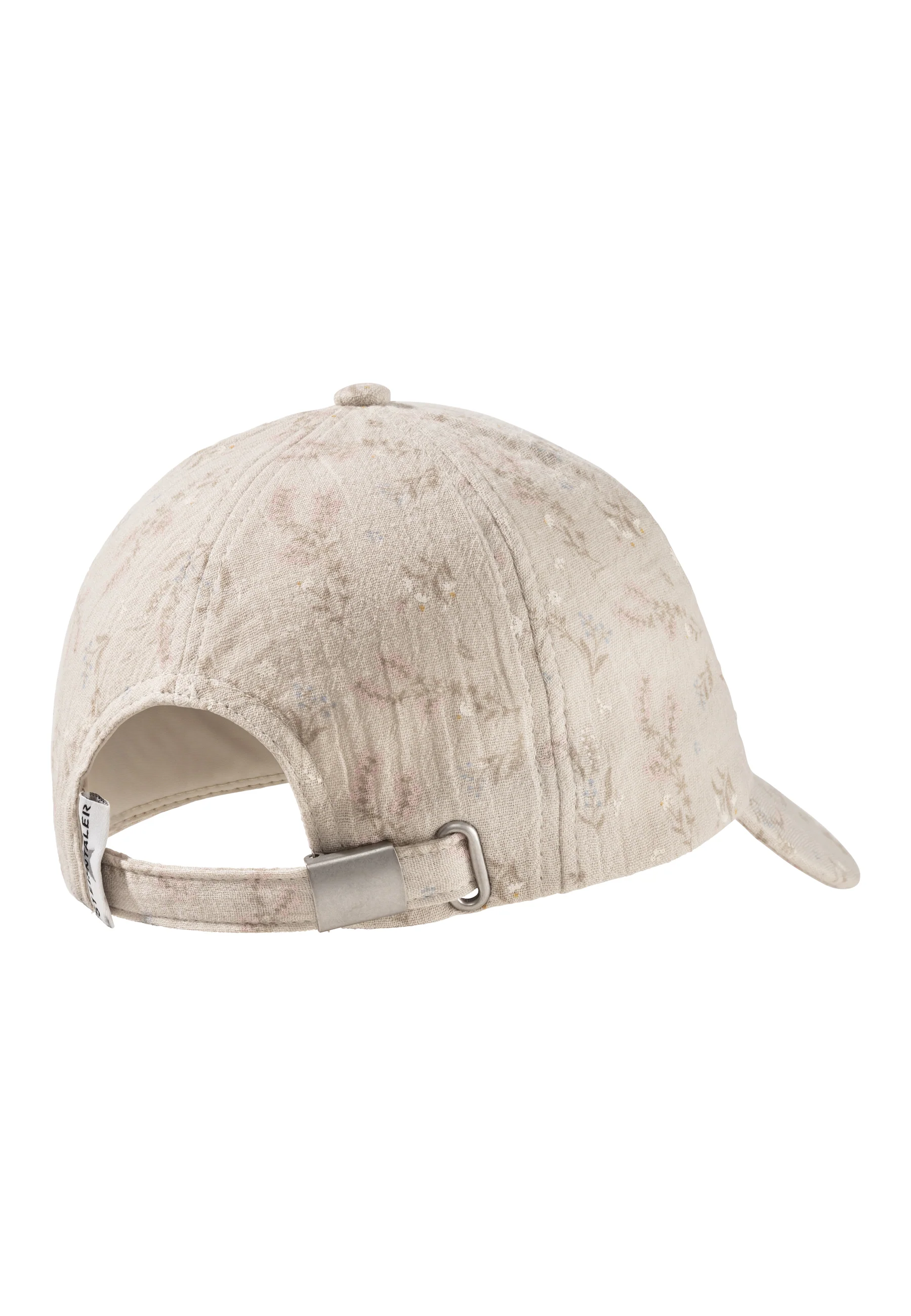 Baseballcap bedruckt mit floralem Muster in beige