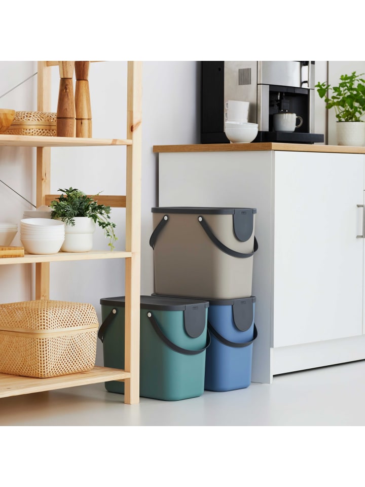 Rotho Albula Mülltrennungssystem 25l für die Küche in Horizontblau günstig kaufen onesize