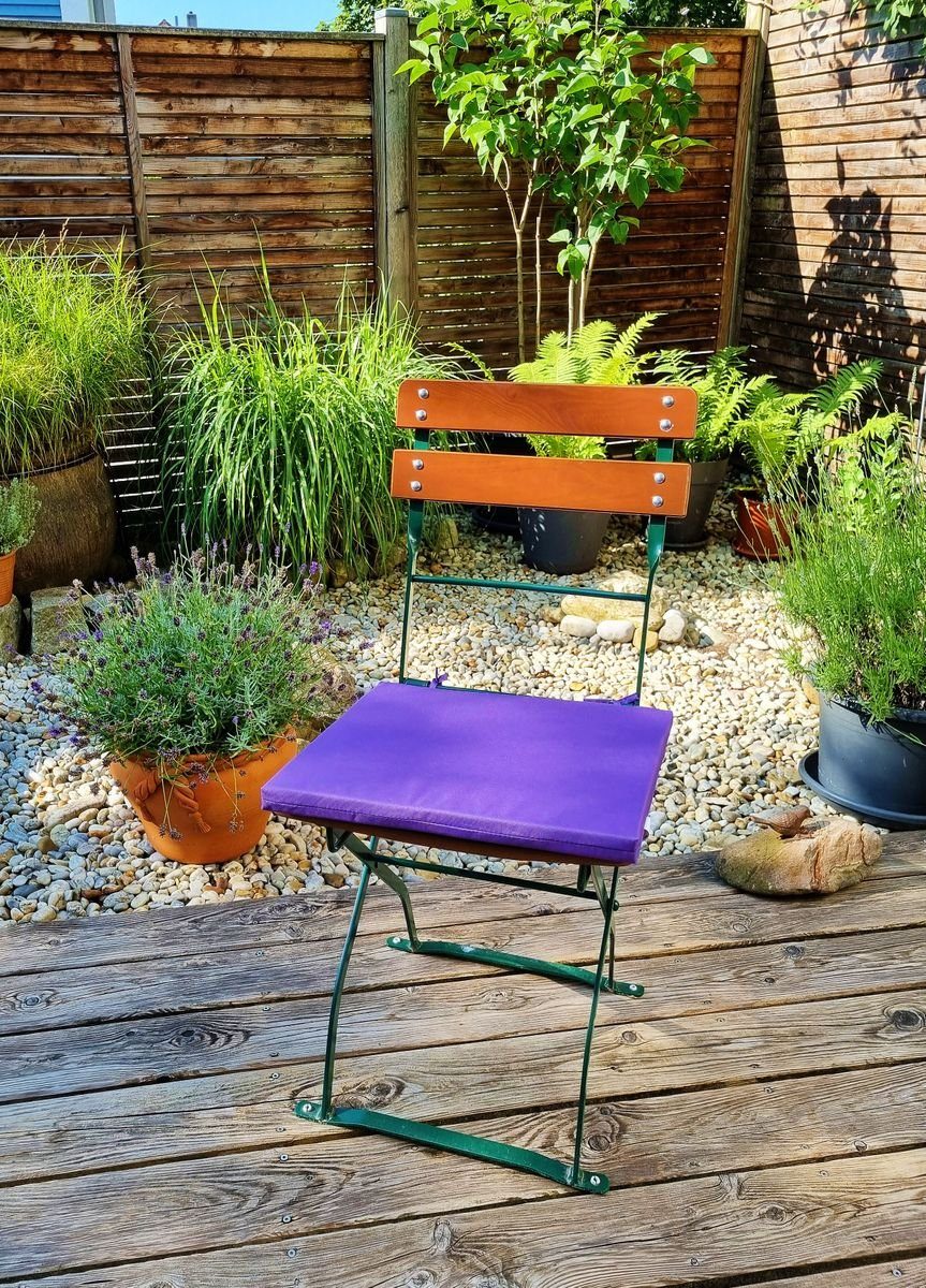 Coen Bakker Stuhlkissen 4x Outdoor Stuhlkissen 40x40cm viele Farben Lounge Kissen Wasserfest, Gartenkissen, Robust, Strapazierfähig, Wasserfest, Innen & Außen