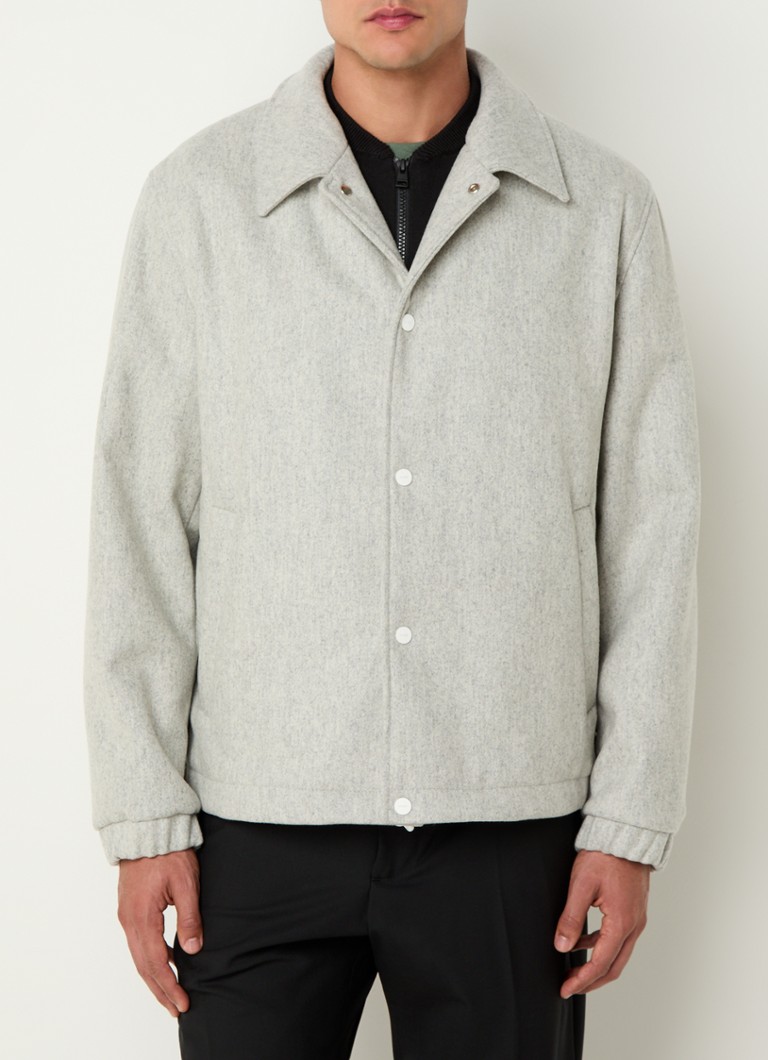 HUGO BOSS jacket in virgin wool blend with side pockets
