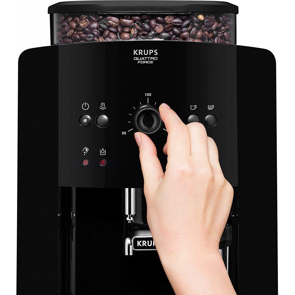 Krups Kaffeevollautomat EA 8110 Arabica Quattro Force - Kaffee-Vollautomat - schwarz