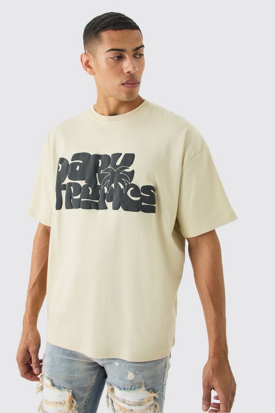 Oversize T-Shirt mit Dark Tropics Print