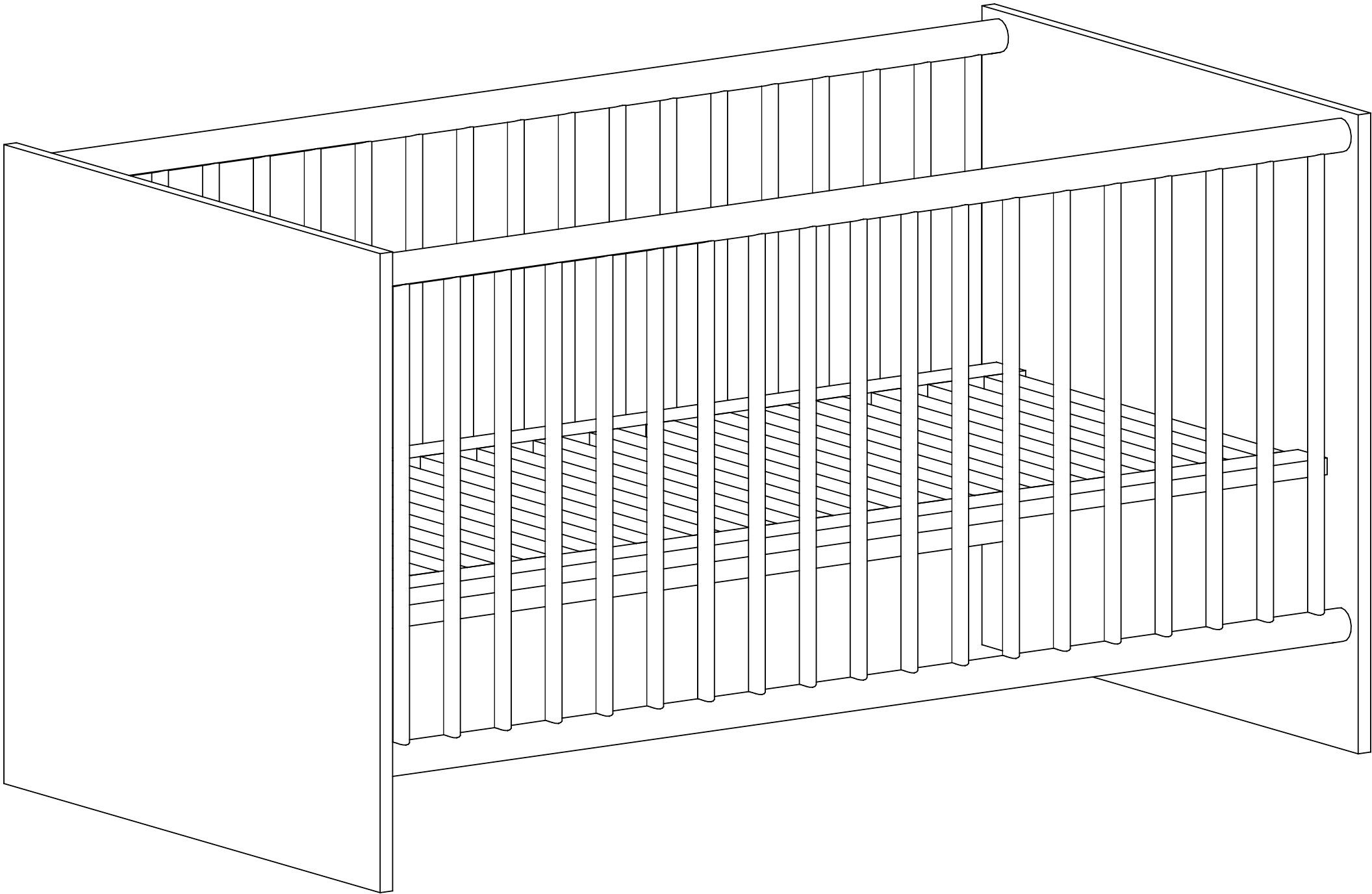 arthur berndt Babyzimmer-Komplettset arthur berndt Kilian, (Set, 5-St), Kleiderschrank, Kinderbett, Wickelkommode, Seiten und Wickelkomm-Regal