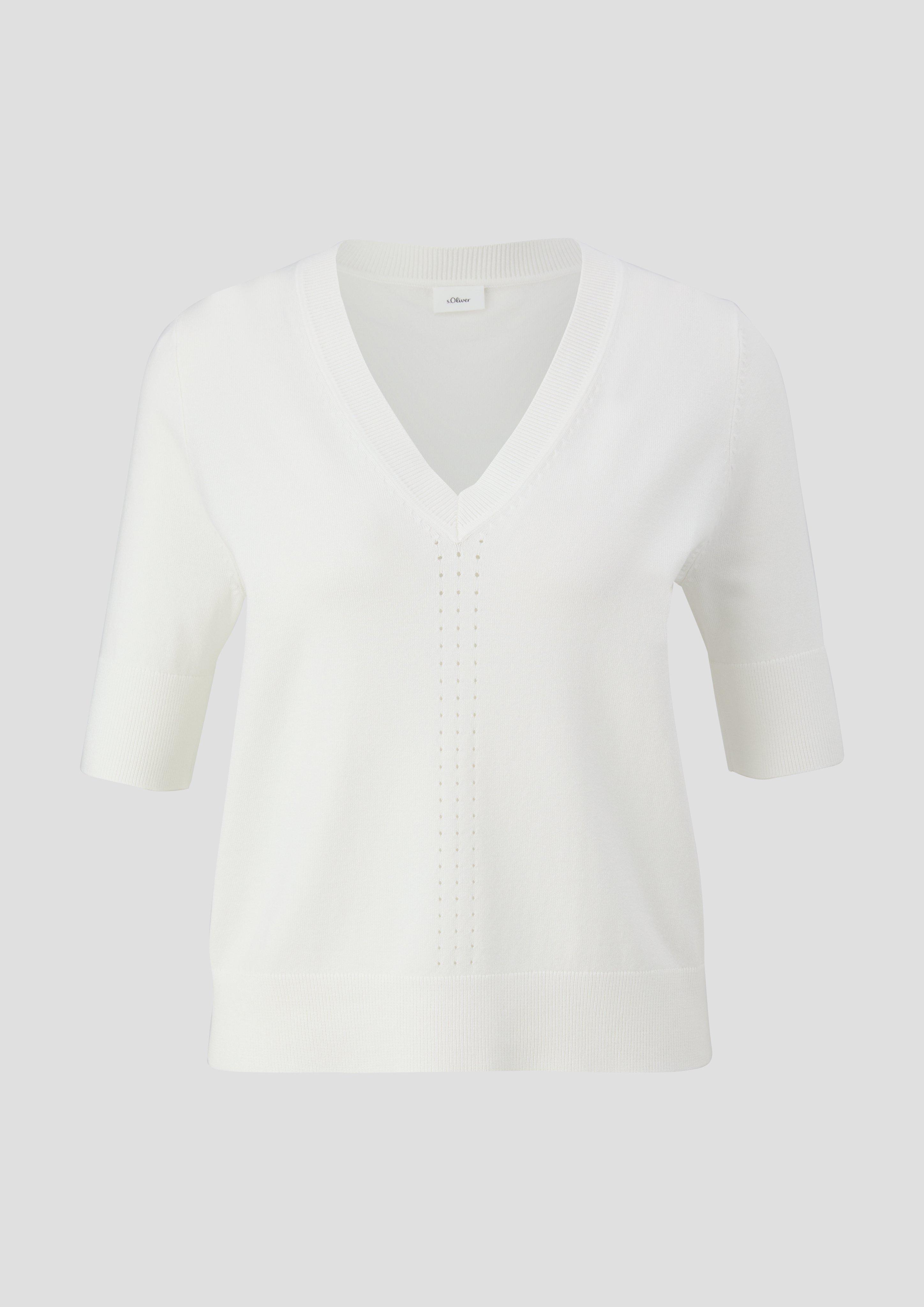 Strickshirt mit Lochmuster  2145579-0200