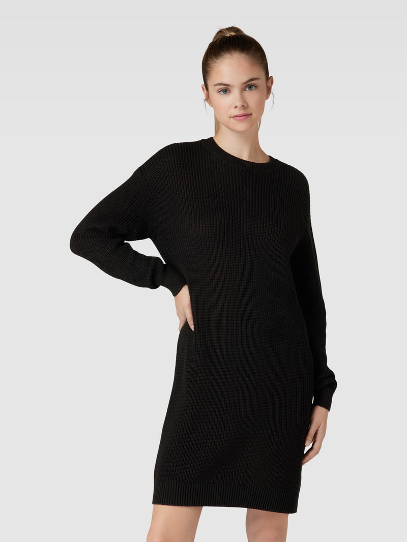 Strickkleid mit überschnittenen Schultern Modell 'MAYSA' in schwarz
