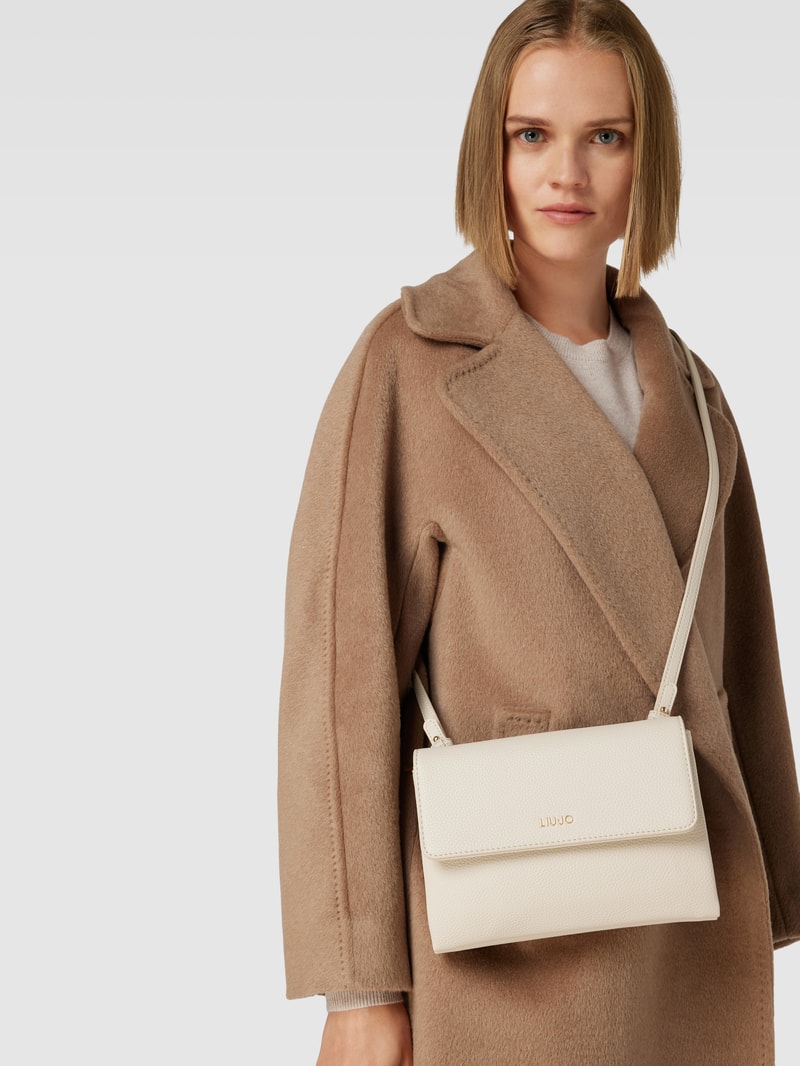 Handtasche mit Label-Applikation Modell 'CALIWEN' in beige