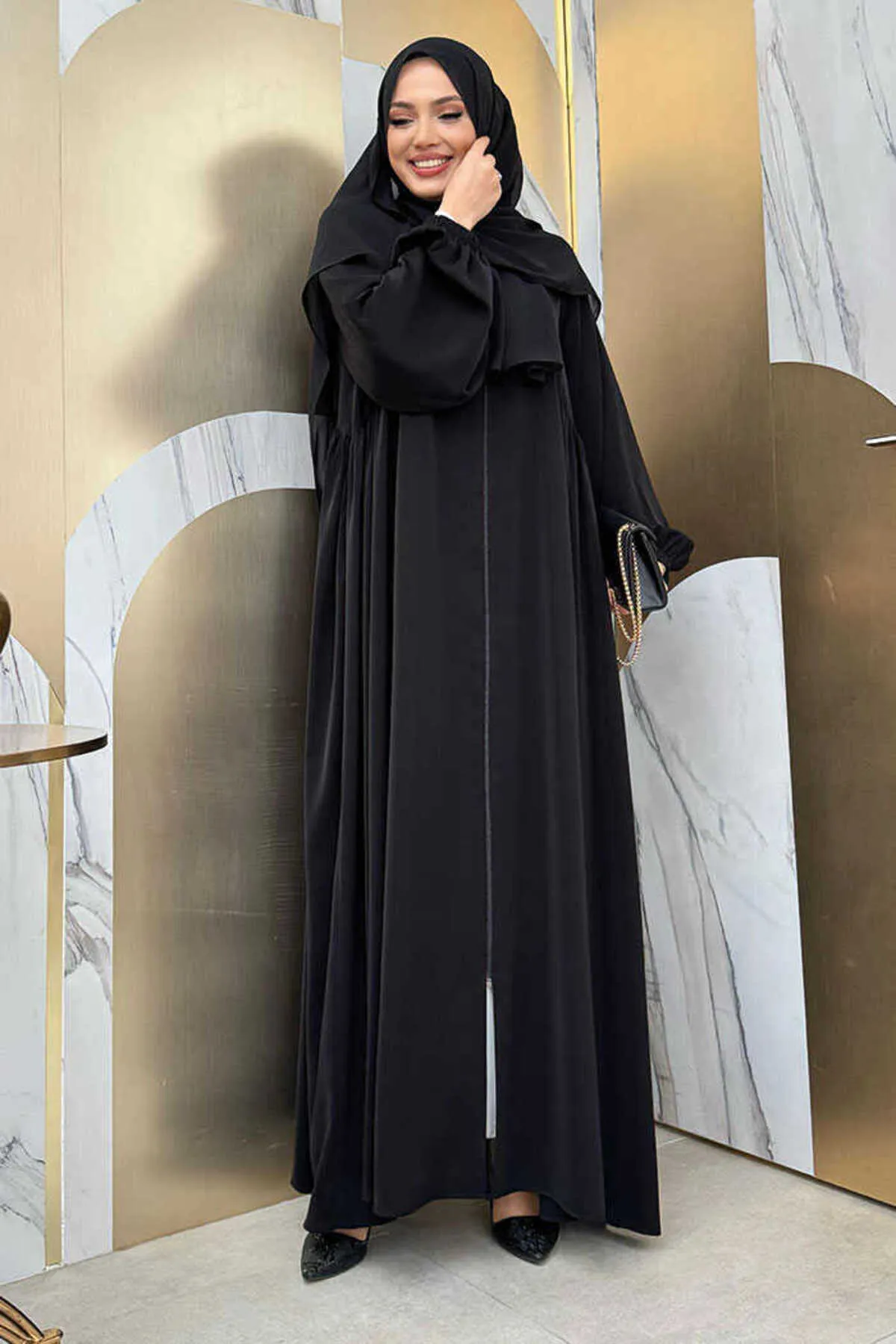 Bym Fashion  Cap & Abaya - Schwarz - Basic