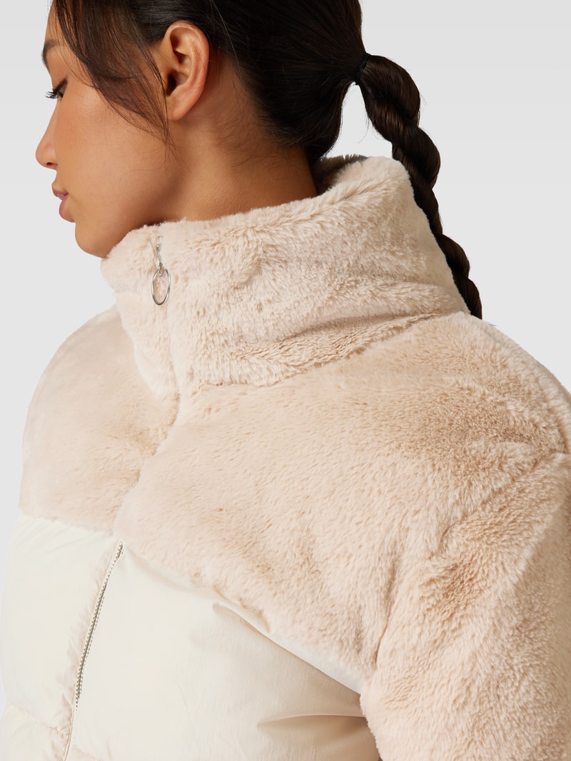 Steppjacke mit Kunstfell Modell 'WANJA' in beige