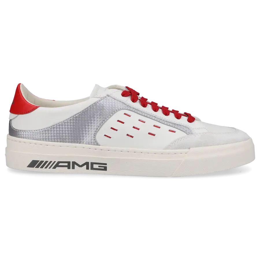 Santoni - Sneaker low AMG Kalbsleder - weiß