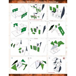 WW2 Normandy Farmhouse w. Outbuildings (PREPAINTED)