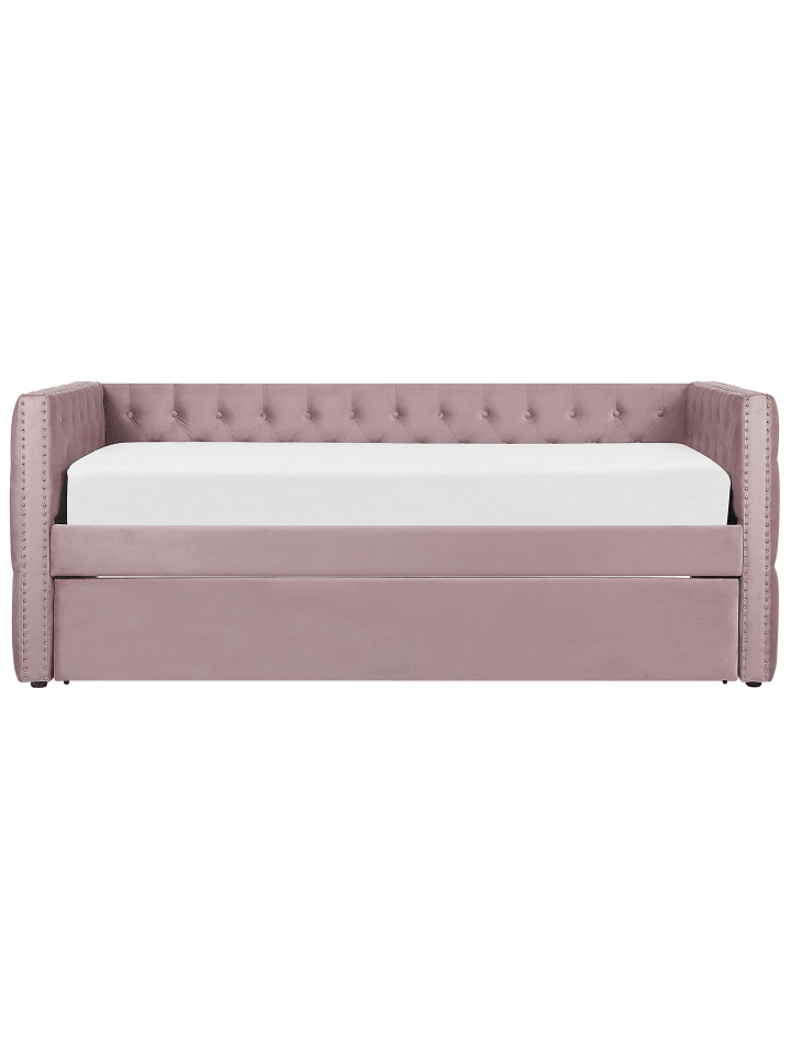 Beliani Tagesbett GASSIN in Rosa - (W) 100 x (H) 88 x (L) 231 cm günstig kaufen onesize