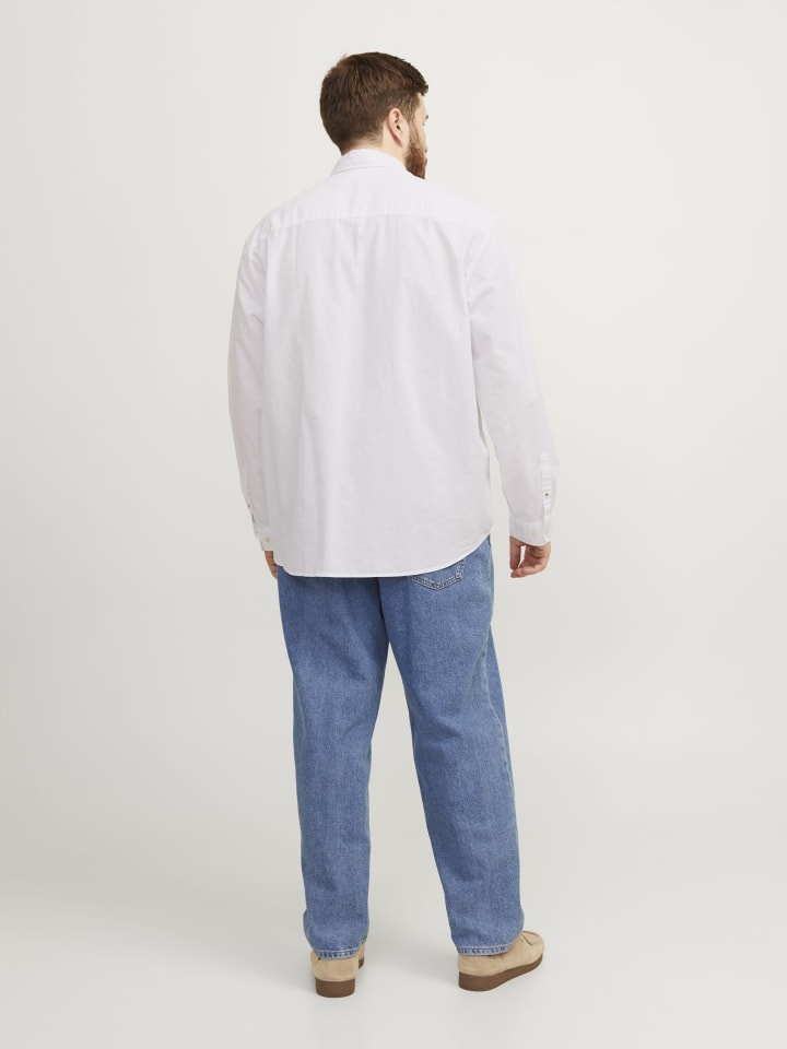 JACK & JONES PLUS Freizeithemd in White günstig kaufen