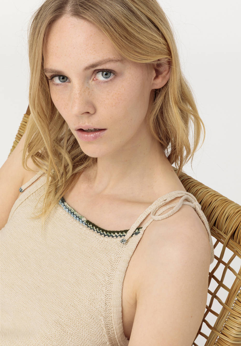 Re-Purpose Stricktop aus Bio-Baumwolle mit Kapok