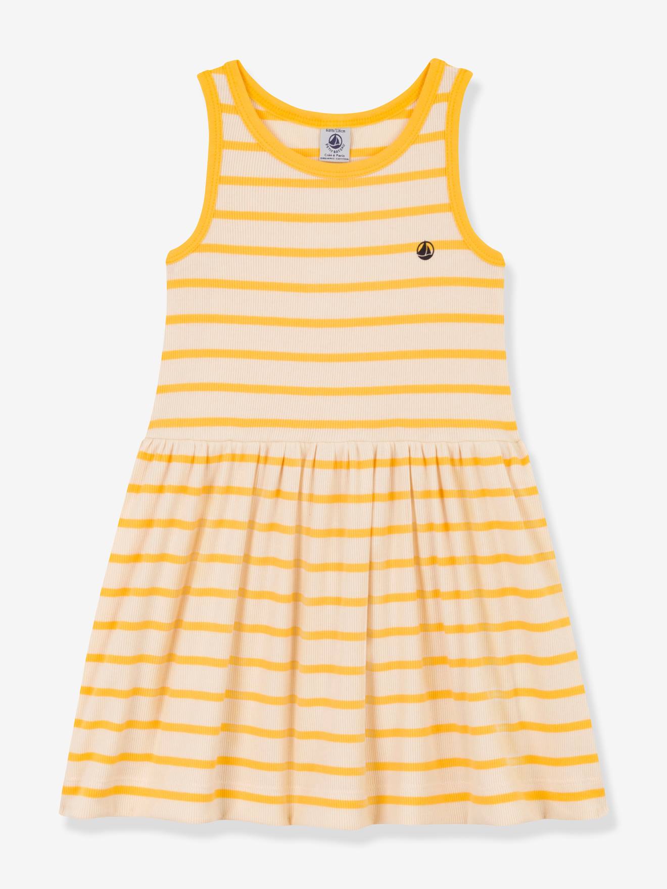 Petit Bateau Mädchen Kleid PETIT BATEAU, Bio-Baumwolle - beige