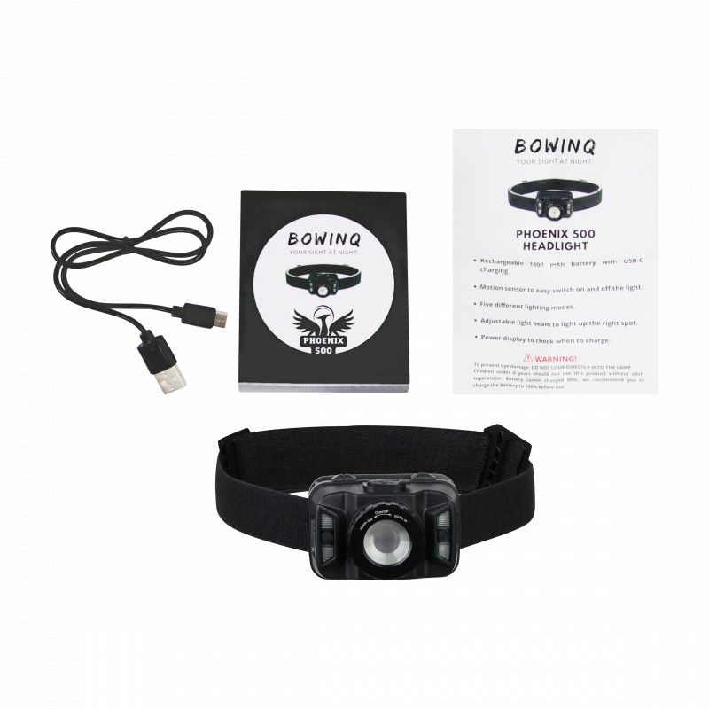 BOWINQ Phoenix 500 Aufladbare Kopflampe