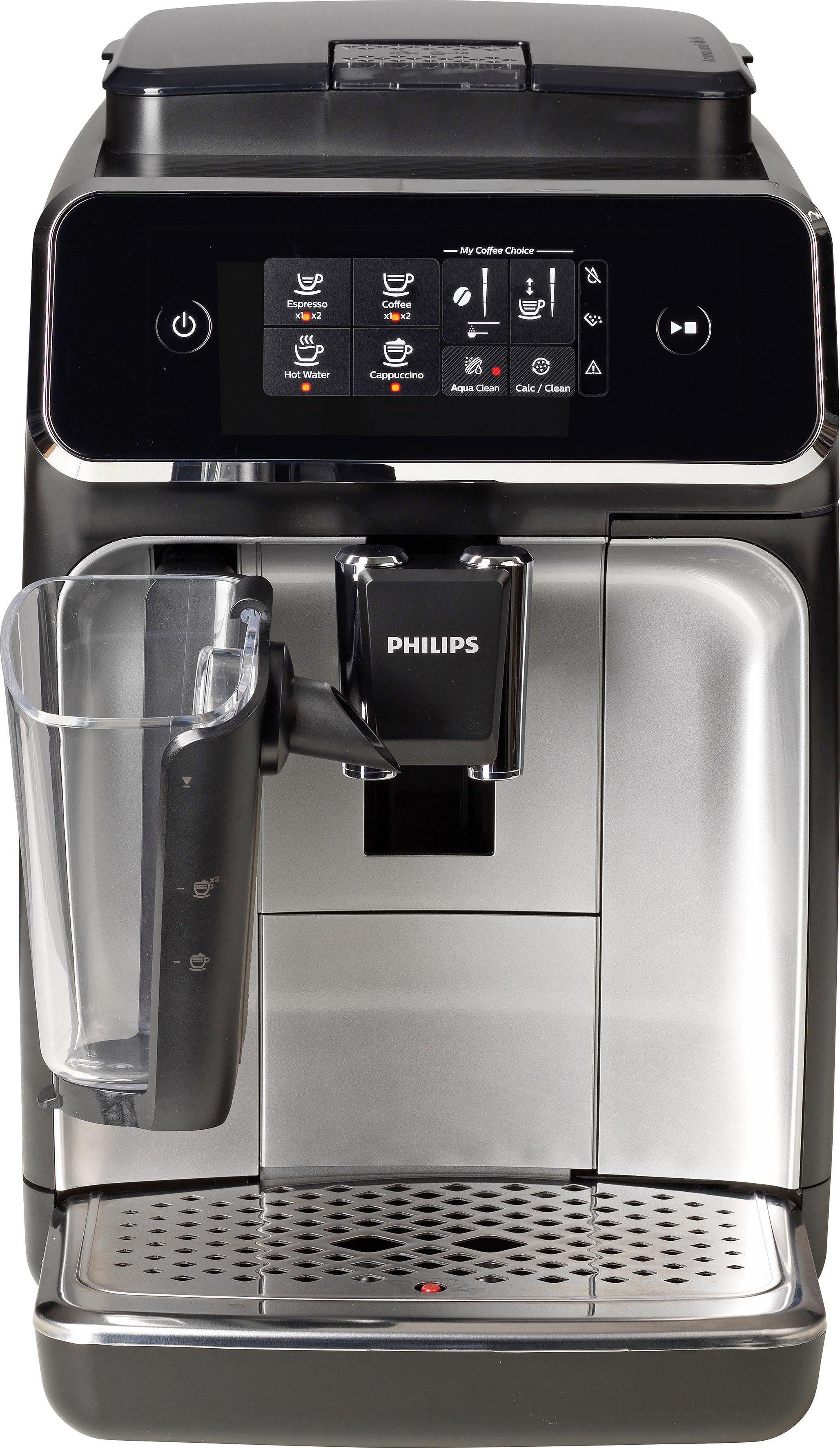 Philips Kaffeevollautomat 2200 Serie EP2236/40 LatteGo, für 3 Kaffeespezialitäten und anpassbarer Stärke, matt-schwarz