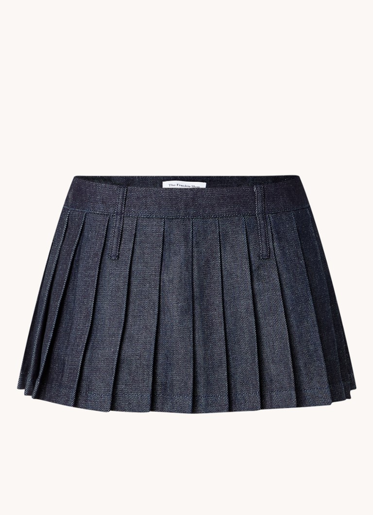 Frankie Shop Blake mini krokoti džinsa svārki