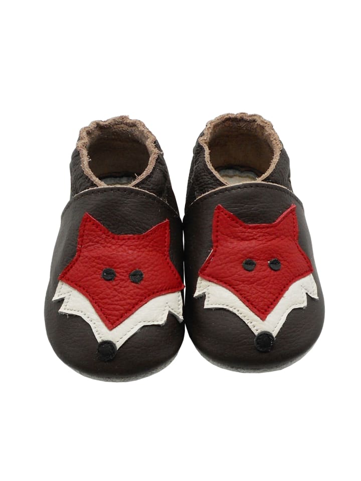 Yalion Leder-Krabbelschuhe 