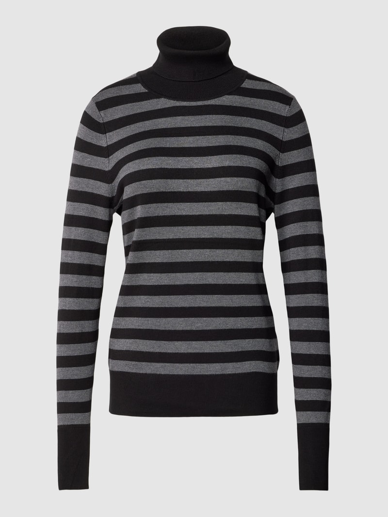 Longsleeve mit Rollkragen in schwarz